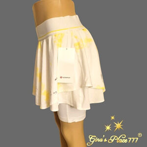 NWT Lululemon Women's Court Rival High-Rise Tennis Skort/Skirt White Size 10